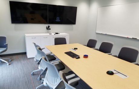 Commercial conference room install Kinzler Construction