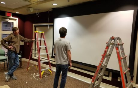 Commercial large screen install