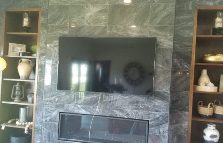 TV install on tile